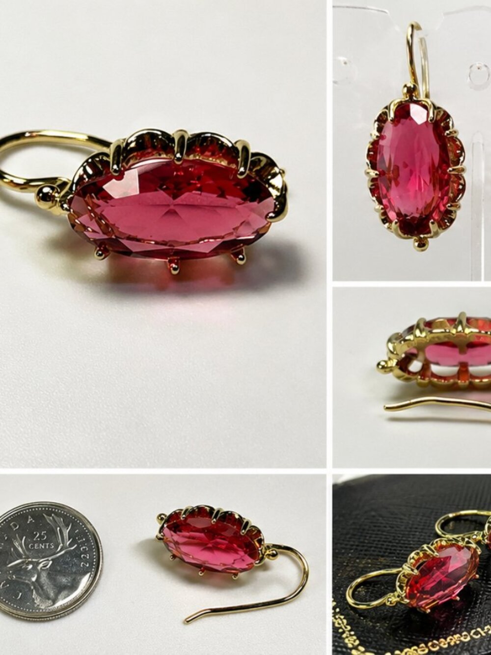 EA-05-wg-LuxuryRed CZ Statement Earrings